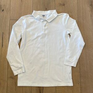 Old Navy School Uniform Long-Sleeve Polo Shirt for Boys White